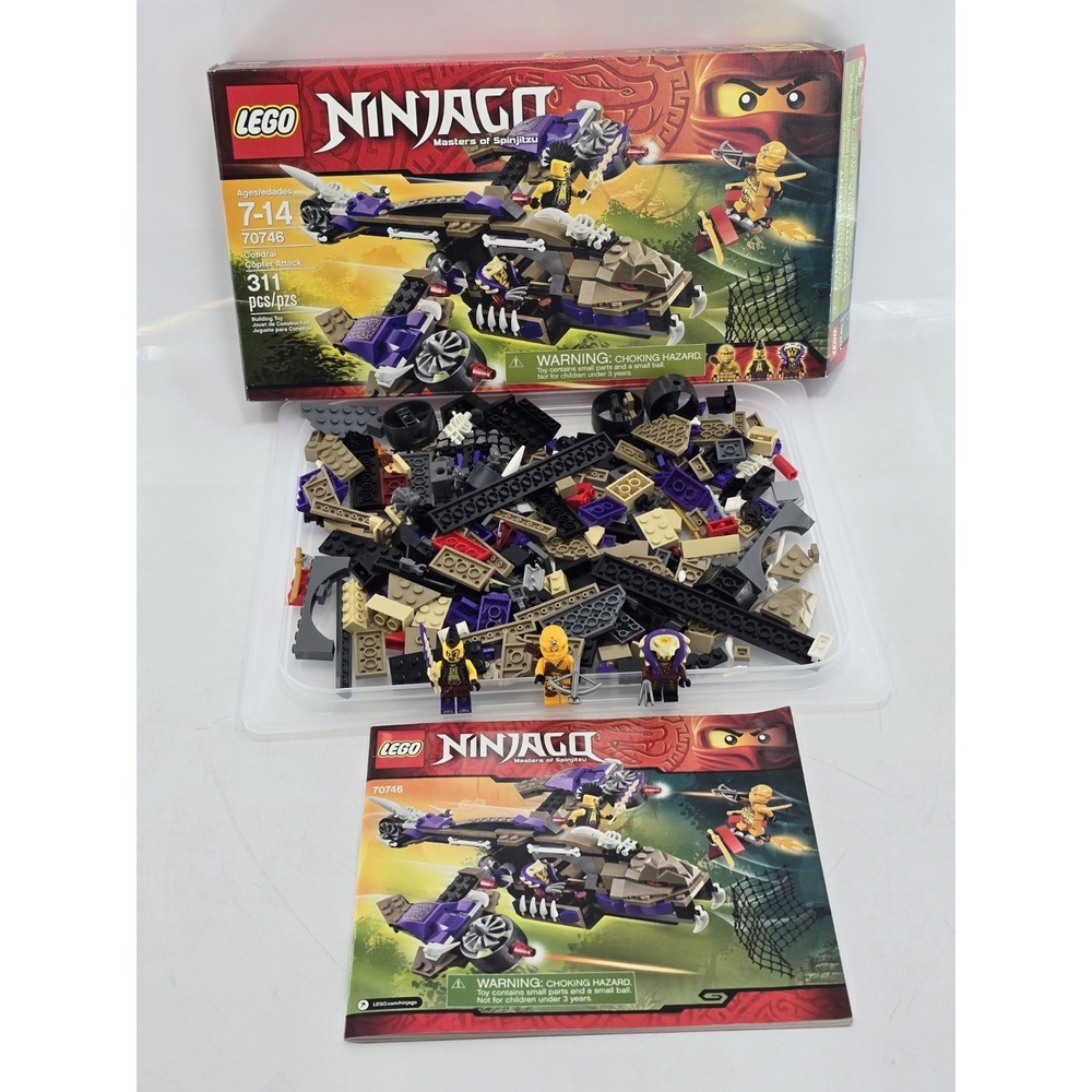 LEGO NINJAGO Condrai Copter Attack 70746 - 100% Complete W/Box & Manual